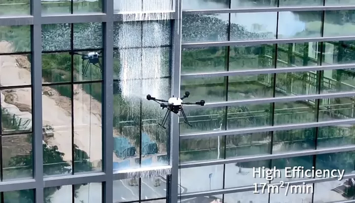 ZAi-MX15 hoogspanningsreinigingsdrone voor zonnepanelen voor reinigingsoplossingen van ramen en gevels van hoge gebouwen